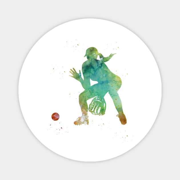Girl softball Magnet by erzebeth
